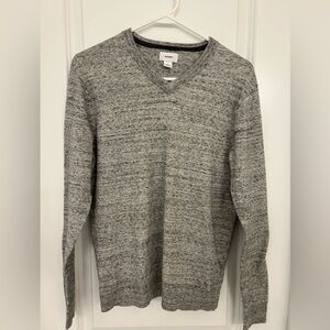 Old Navy Men’s V-Neck Sweater – Gray Marled Knit – Size Small
